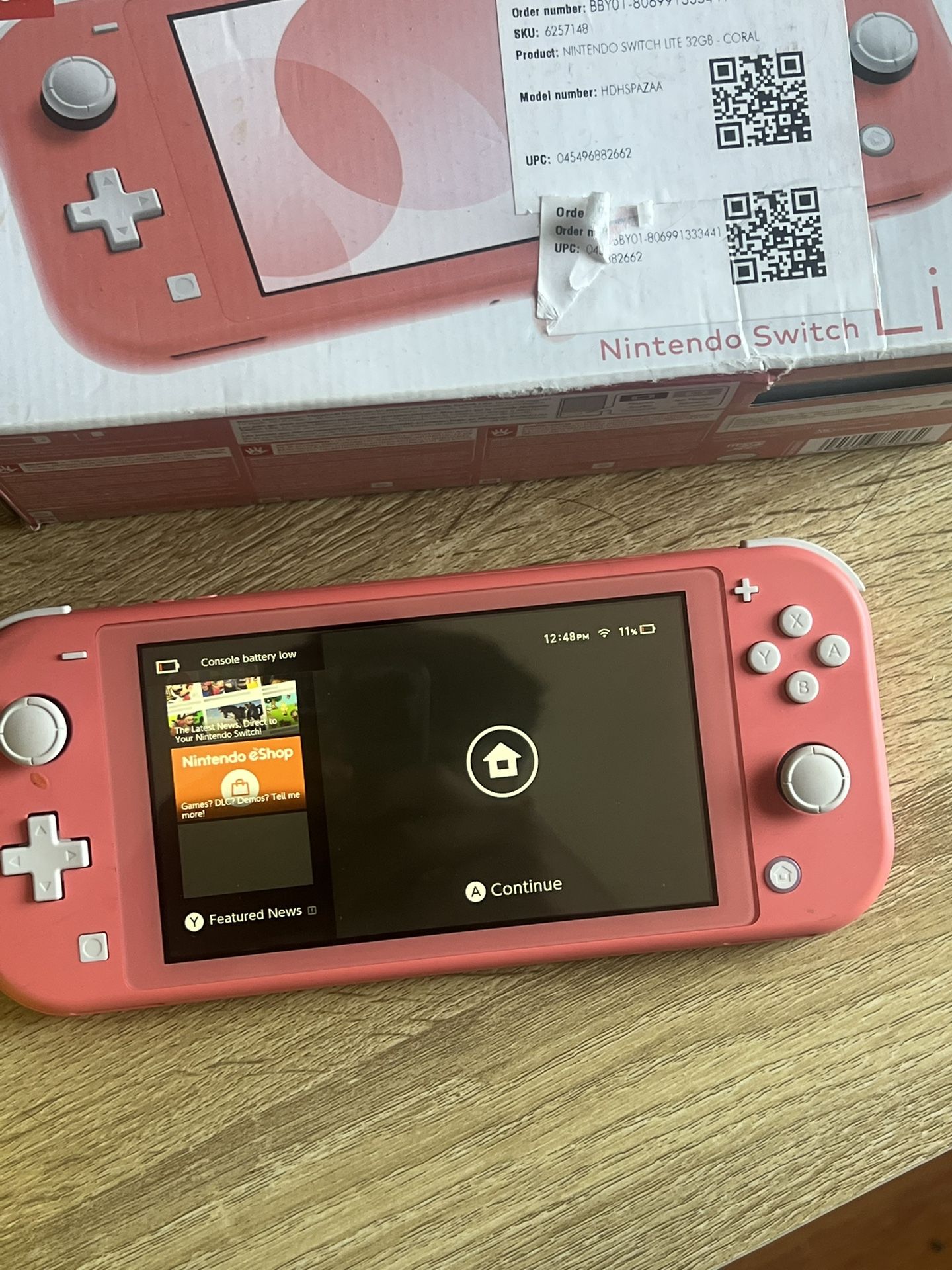 Pink Nintendo Switch Lite