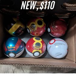 Pokemon Costco 6 Pack Poke Balls, New And Sealed 