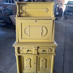 Vintage Yellow Mail Desk