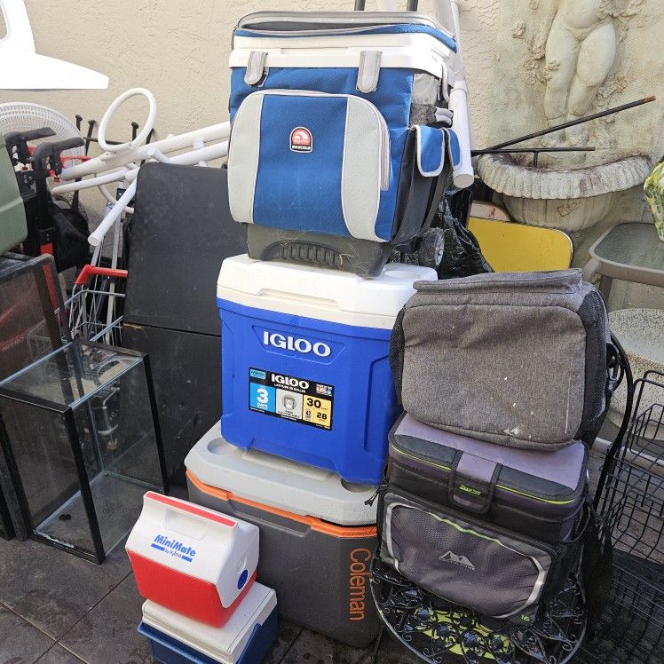 ASSORTED COOLERS. $5;TO $35