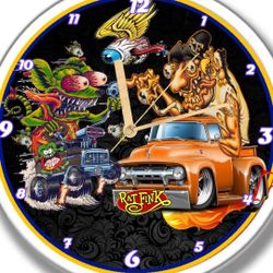 Rat Fink And Big Daddy Clock 