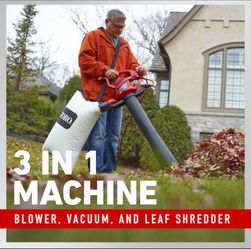 Toro 3 in 1 Ultra Blower 340-CFM 260-MPH Corded Electric Handheld Leaf Blower