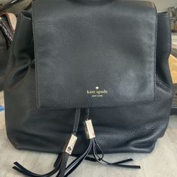 2 Piece Handbag Bundle $45 For A Set Of 2. One Black Kate Spade Backpack Purse And A Real Hide Handbag.