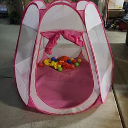 Pop Up Tent/Ball Pit with plastic play balls