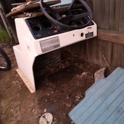 Glass tron Fiberglass Boat Parts,  Gauges Off A Glasstron Boat Steering Wheel Orig. With Cable drive Line , Weather Strip  ,  Parts Pulled  Seats  Ect