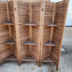 6 panels wood room dividers (96"W×67"H).