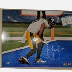 Pittsburgh Steelers U S C Juju Smith Schuster 16 X 20 Autographed Photo Beckett COA