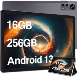 Super Fast Android Tablet, 8 Cores, 256 GB, USB-C Fast Charging, 2K Resolution