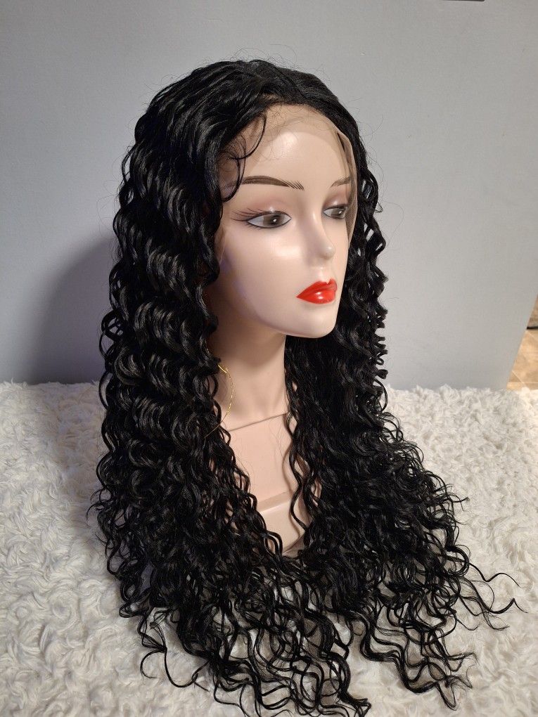 Human Hair Blend Lace Front Wig 