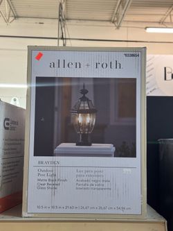 Allen + Roth Brayden Outdoor Post Light Matte Black $20