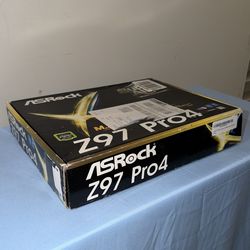 ASRock Z97 Pro4 ATX Motherboard Intel LGA1150 DDR3 PCIe M.2 HDMI USB3 Gaming