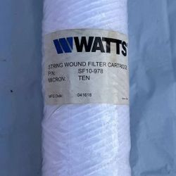 WATTS String Wound Water Filter Cartridge 10" x 2.5" 10 Micron SF10-978