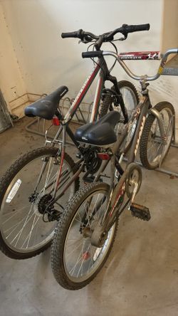 2 bikes and 1 bike rack