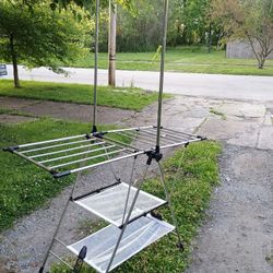 Stainless Steel Indoor/Outdoor Compact Drying Center with Mesh Shelf