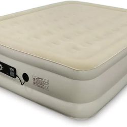 Serta Raised Air Mattress with Never Flat Pump | Luxury Inflatable Mattress with Built in Air Pump to Ensure a Good Night’s Rest | Heavy Duty Blow Up 