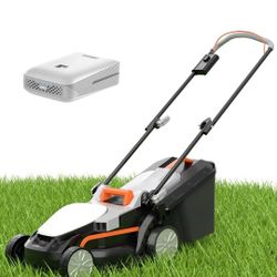 Electric Lawn Mower Cordless,Grass Cutter Machine for 1300 Sq.Ft. Lawnmower with Motor,13.2 in Cutting Width,8 Gallon Capacity,Cutting Height