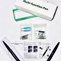 3 In 1 Multi-Functional Wireless HD Photo & Video Camera + Ballpoint Pen 2pc Spy Hidden Secret Camera Black Pens 