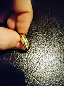 10k 2 tone gold ring with real diamonds