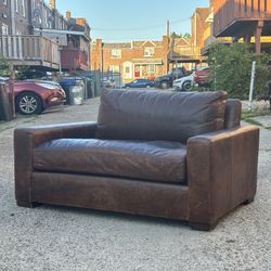 Distressed Overside Restoration Hardware Maxwell Sofa 🛋️💫 (Delivery Available)