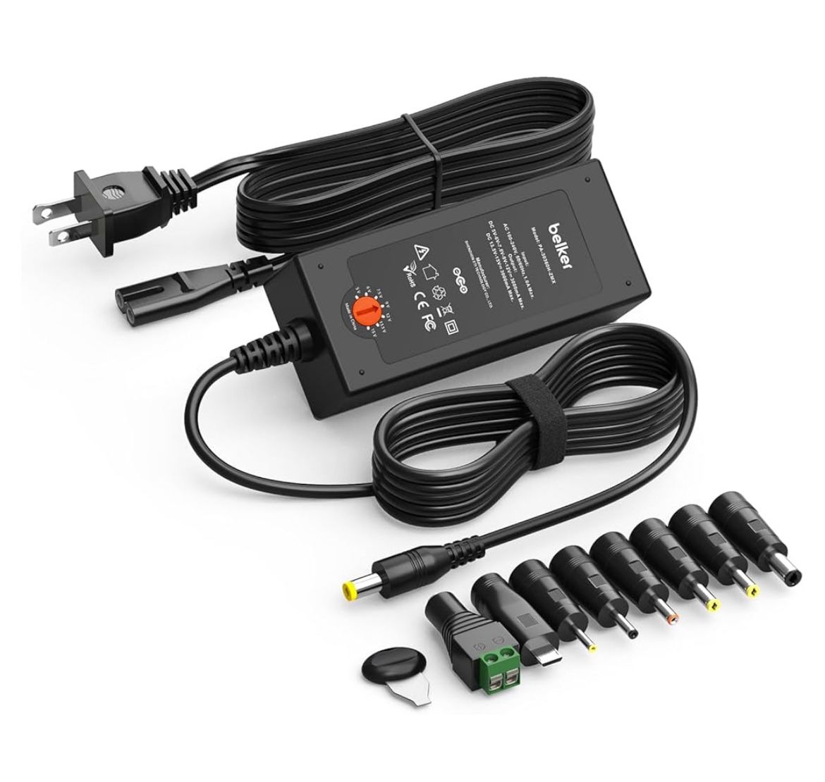 Belker 45W Universal 5V 6V 7.5V 9V 12V 13.5V 15V AC DC Adapter Power Supply for Household Eletronics
