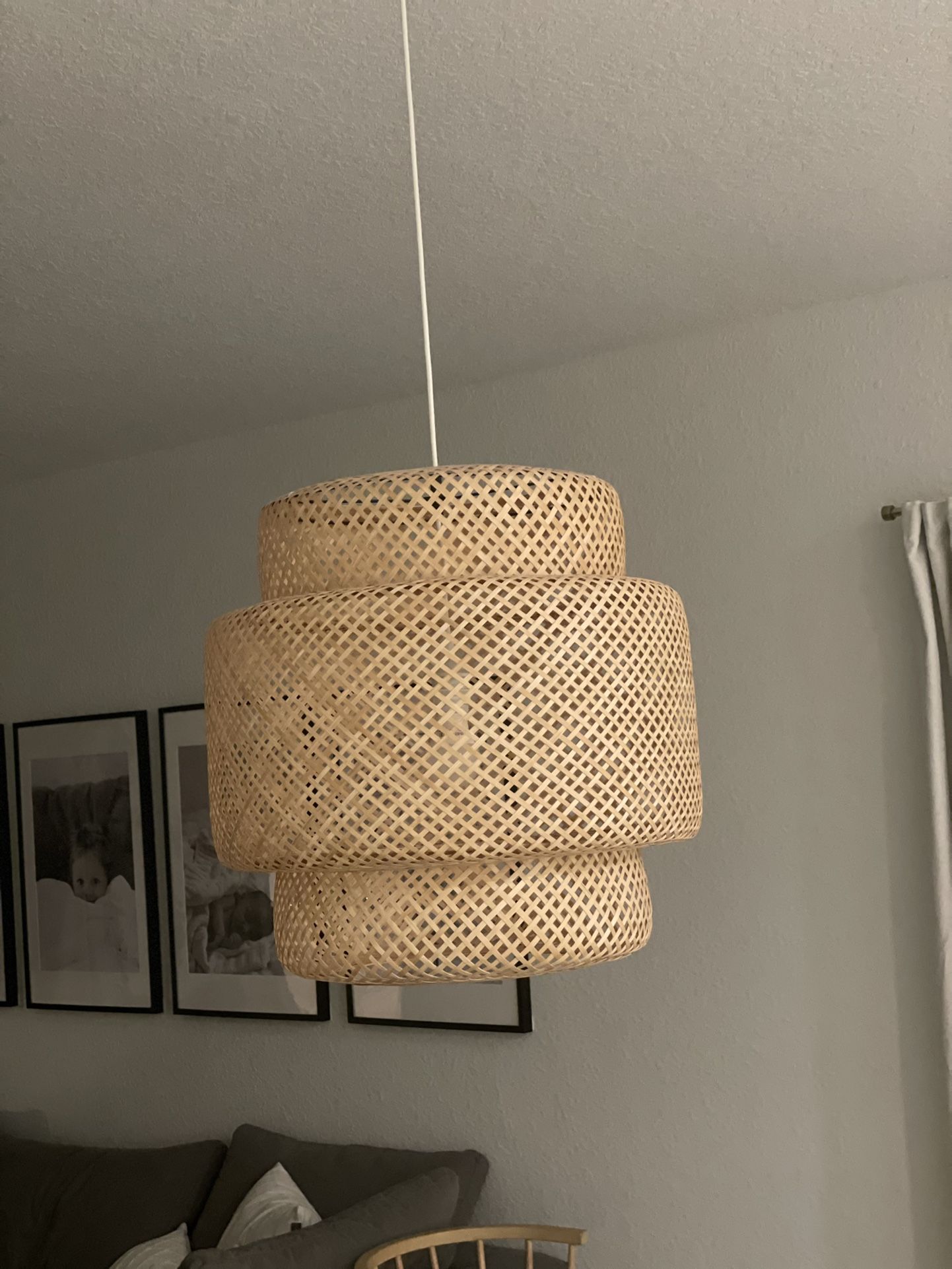 Boho IKEA Rattan Pendant Light Fixture