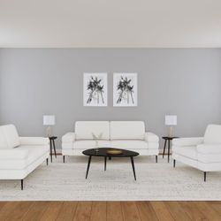 UPHOLSTERED SOFA SET 3PC