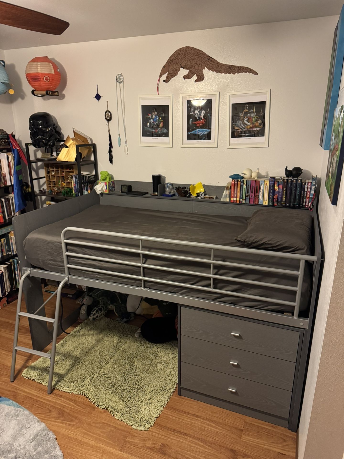 Twin Loft Bed with Desk