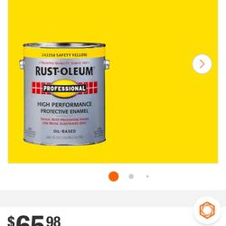 Tengo 4 galones de pintura safegy yellow rustoleum