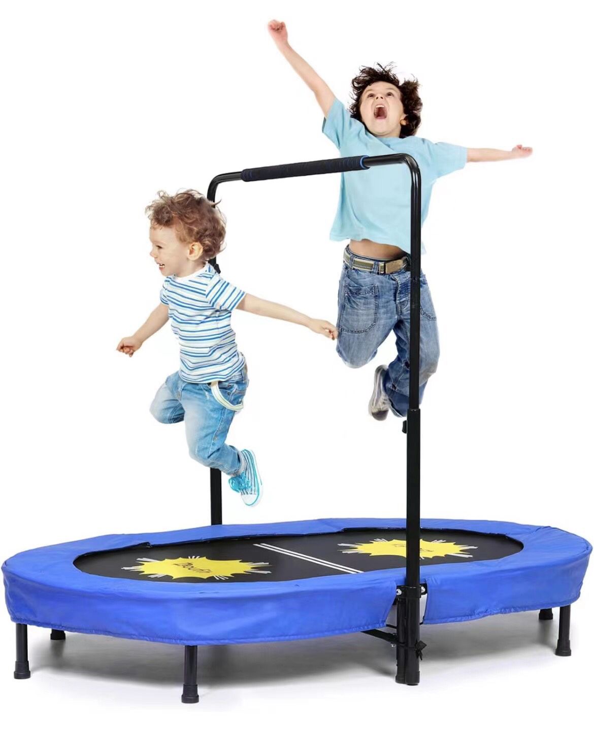 Indoor Trampoline 2 Kids and Adults with Adjustable Handle, Doufit Small Trampoline for Sale in Duluth, GA -