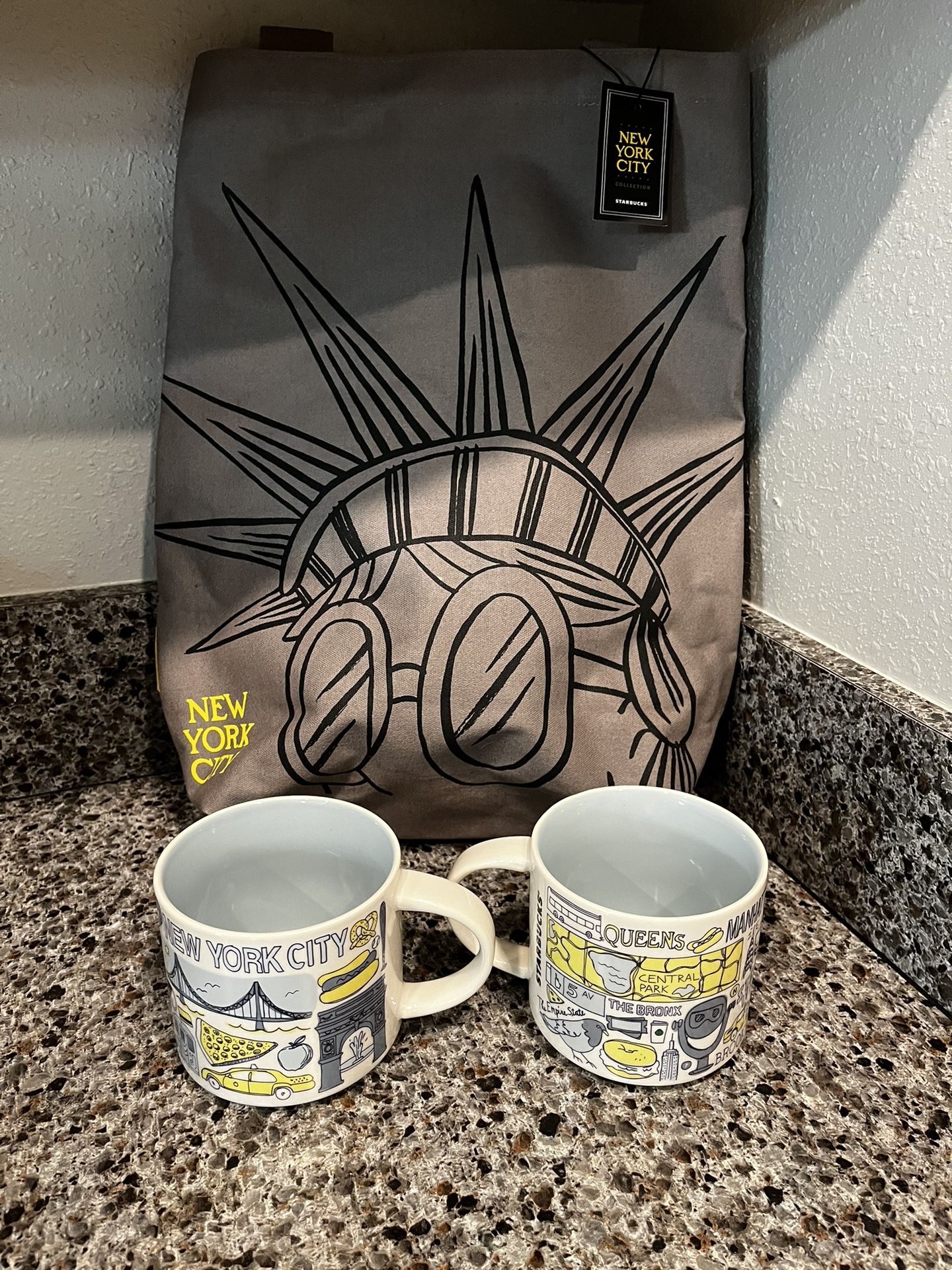 Starbucks Mugs New York City Tote Bag