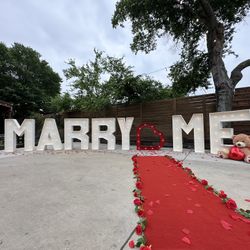 Marry Me Letters With Lights 