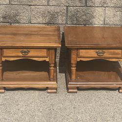 matching hard rock maple end tables 