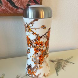 BEAUTIFUL! Teavana Porcelain Tea Infuser Travel Tumbler 8 oz. Japanese Zen Design