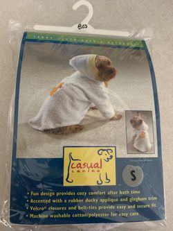 New Pet terry cloth duckie bathrobe