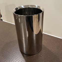 Pottery Barn Silver Chrome Wine Cooler Heavy