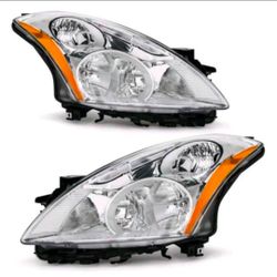 For 2010-12 nissan Altima 4 Doors Sedan Halogen Type Headlights Front Lamps Direct Replacement Left + Right Pair