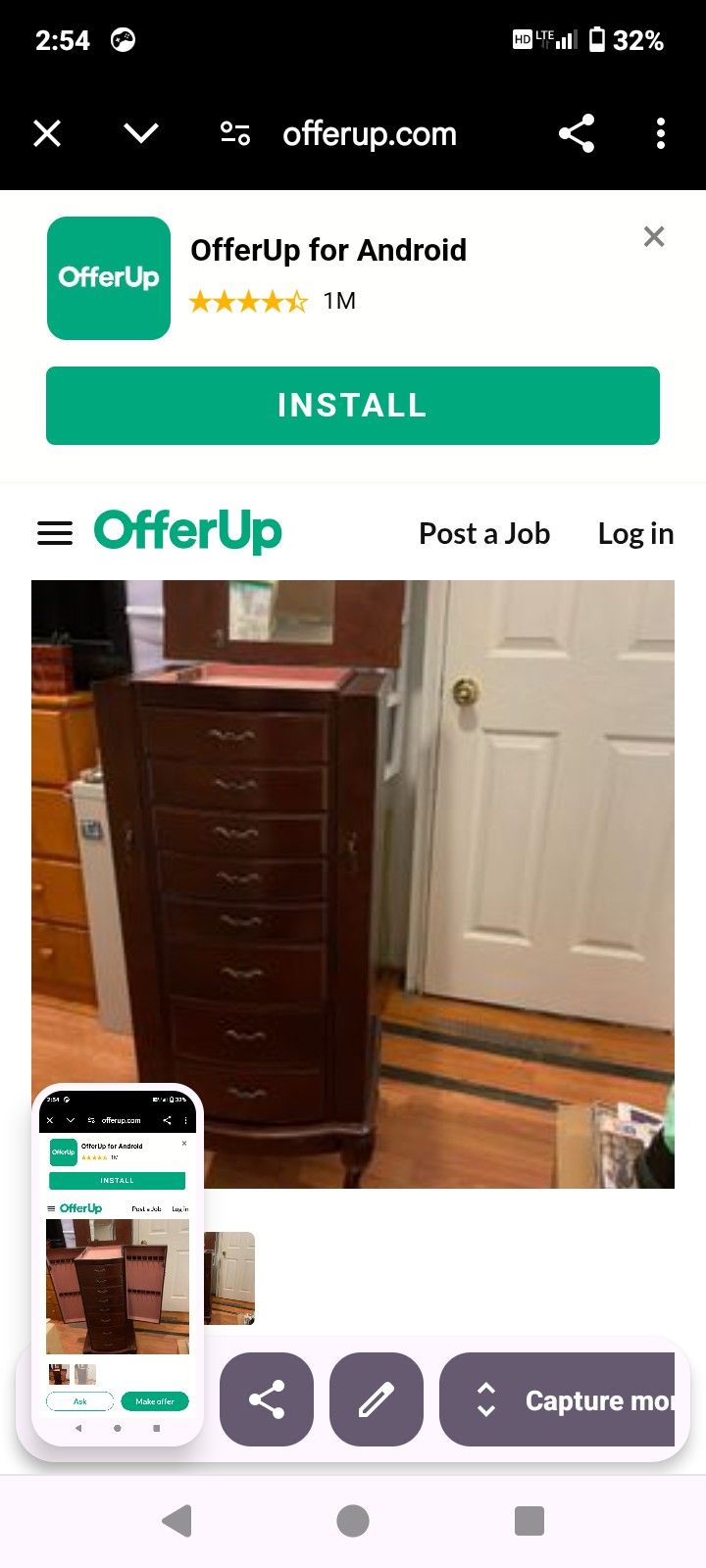 Jewelry Armoire For Sale