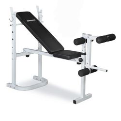 Workout Bench  With Official Bar and weights 
