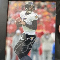 Joe Flacco Signed Picture Frame