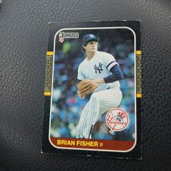 1987 Donruss #340 Brian Fisher New York Yankees Baseball Card