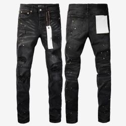 Black Purple Jeans 