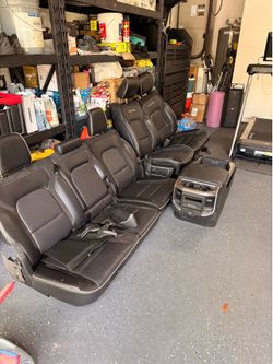 2019-2024 Black RAM Laramie Leather Seats with Center Console (OBO)