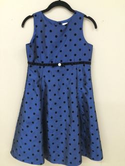 Perfectly Dressed sz 14 blue dot holiday dress