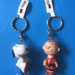 Vintage never used Knott's Berry Farm SNOOPY,  CHARLIE BROWN key chain