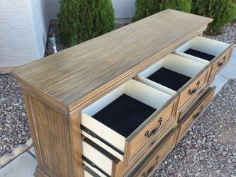 Massive Heavy 7 Drawer Wood Dresser Free Delivery Included