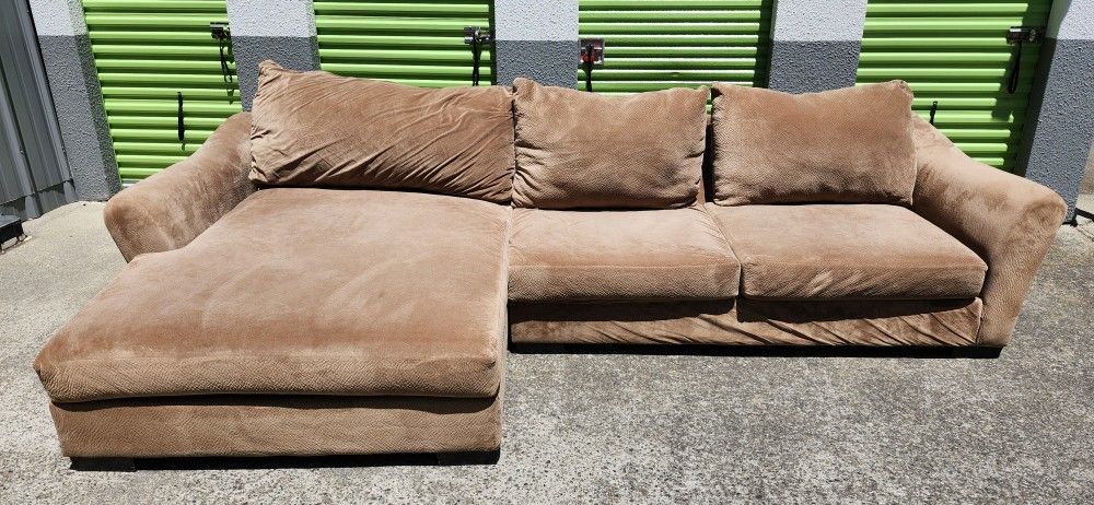 Large Beige Macy's Sectional Couch FREE DELIVERY