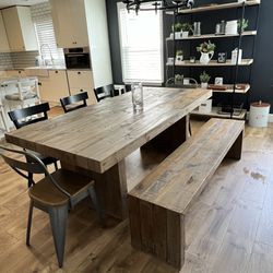 Dining Table, Bench And Chairs