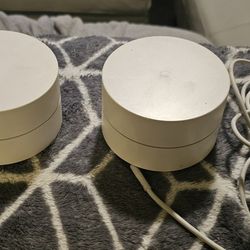 Two Google WiFi Mesh Routers (Wi-Fi)