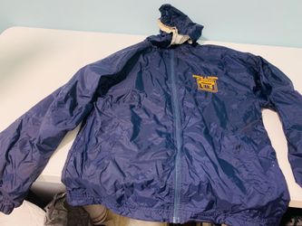 Back to School Special: Narvie J. Harris Navy Blue Lined Windbreaker Jacket Size L