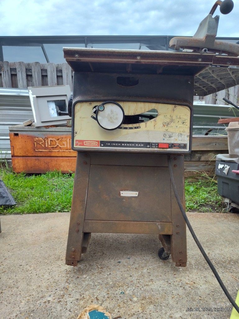 Vintage 10" Craftsman Table Saw